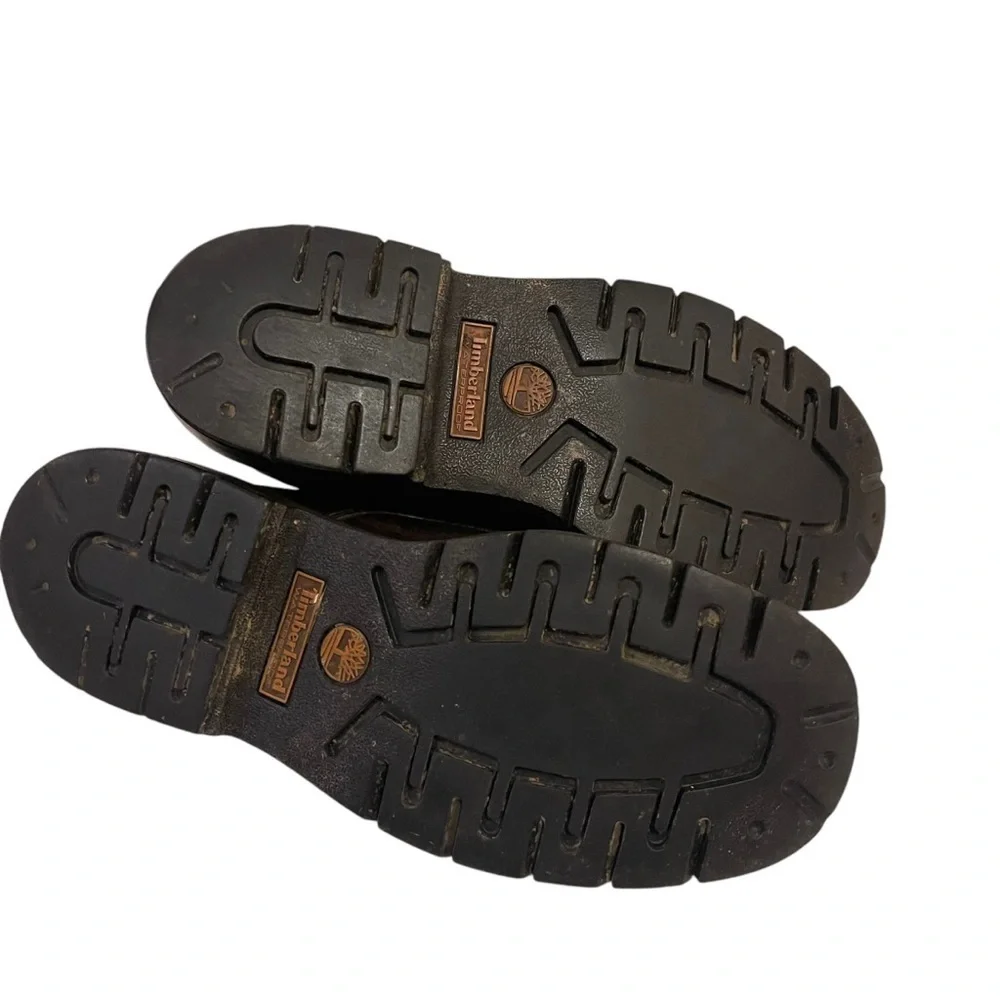 Vintage TIMBERLAND Y2K Vintage Brown Leather Shoes Boots - Picture 6 of 8